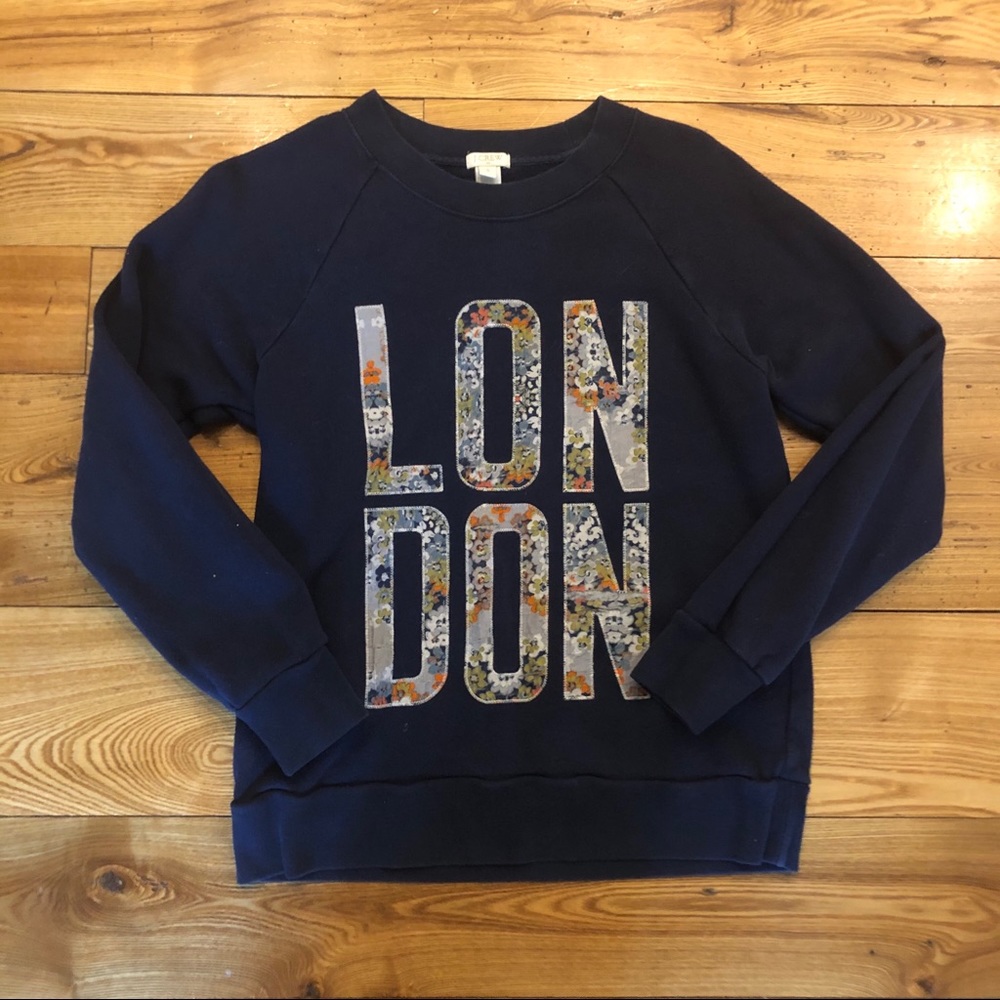J Crew Floral London Sweatshirt